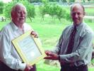 L-r: Roy Morrison and Gerhard Mostert, General Manager, Caddie